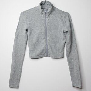 LAST CHANCE❗ARITZIA TNA Santa Cruz Heather Grey Zip Up Long Sleeve XS Cardigan
